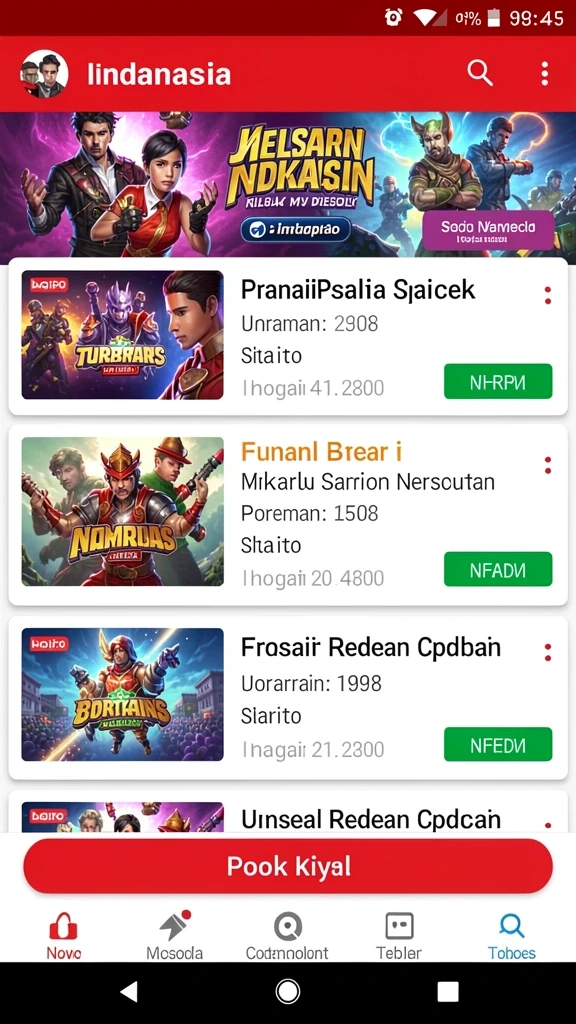 99zk - Tampilan antarmuka yang menarik dan user-friendly.